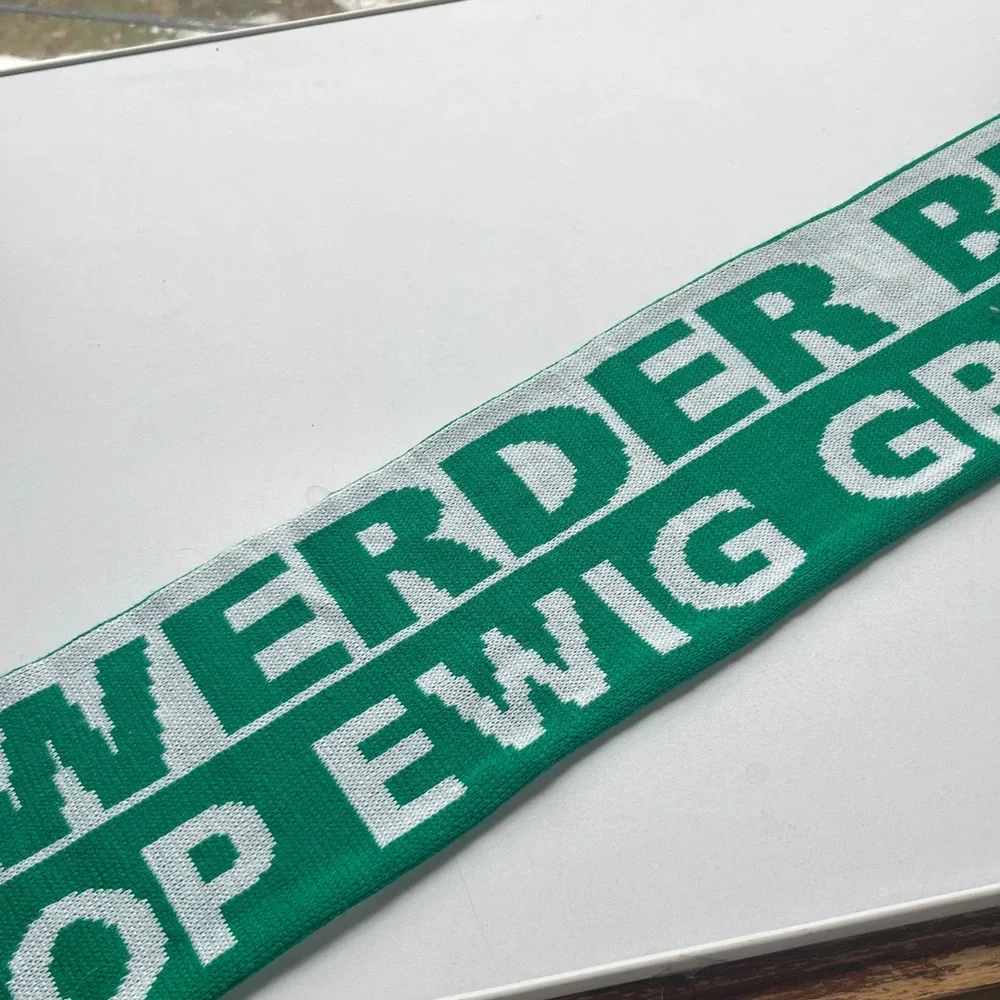 Soccer Futbol Green and White Werder Bremen Scarf